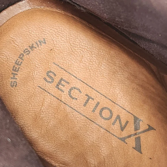 Section X Ankle Boots Men's 8.5 Chocolate Brown Suede Braxton Biker New $135